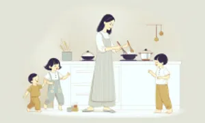 Vẫn hạnh phúc dù phải một mình chăm ba con nhỏ